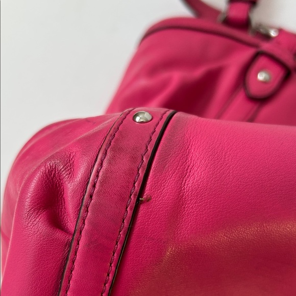 Coach Alexandra Fuchsia Leather Shoulder Bag Boho Resort Holiday Colourful - Picture 9 of 16